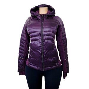 Lululemon Women's Black Berry Purple Down For A Run II Puffer Jacket Size 6